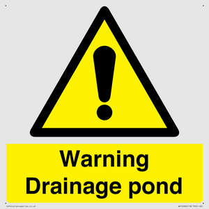 Warning Drainage pond